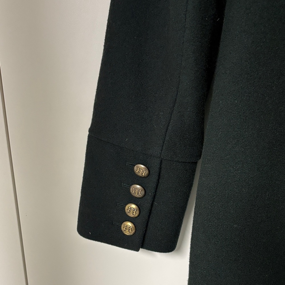 Hobbs London Dark Green Double-Breasted Women's Wool Coat - Picture 5 of 5